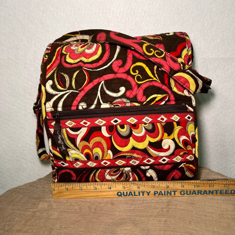 Vera Bradley Puccini Crossbody Messenger Bag retired pattern Boho Whimsigoth - Picture 10 of 11